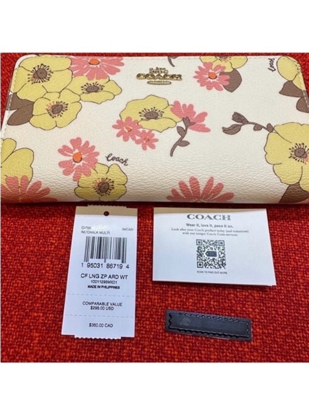 ❤️❤️❤️New large continental wallet with floral print❤️❤️❤️
